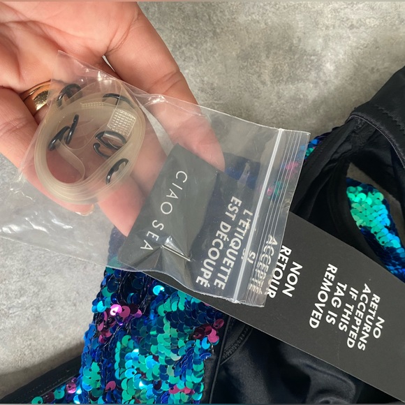 Sequin mermaid style swimsuit  (NWT) - Picture 5 of 5